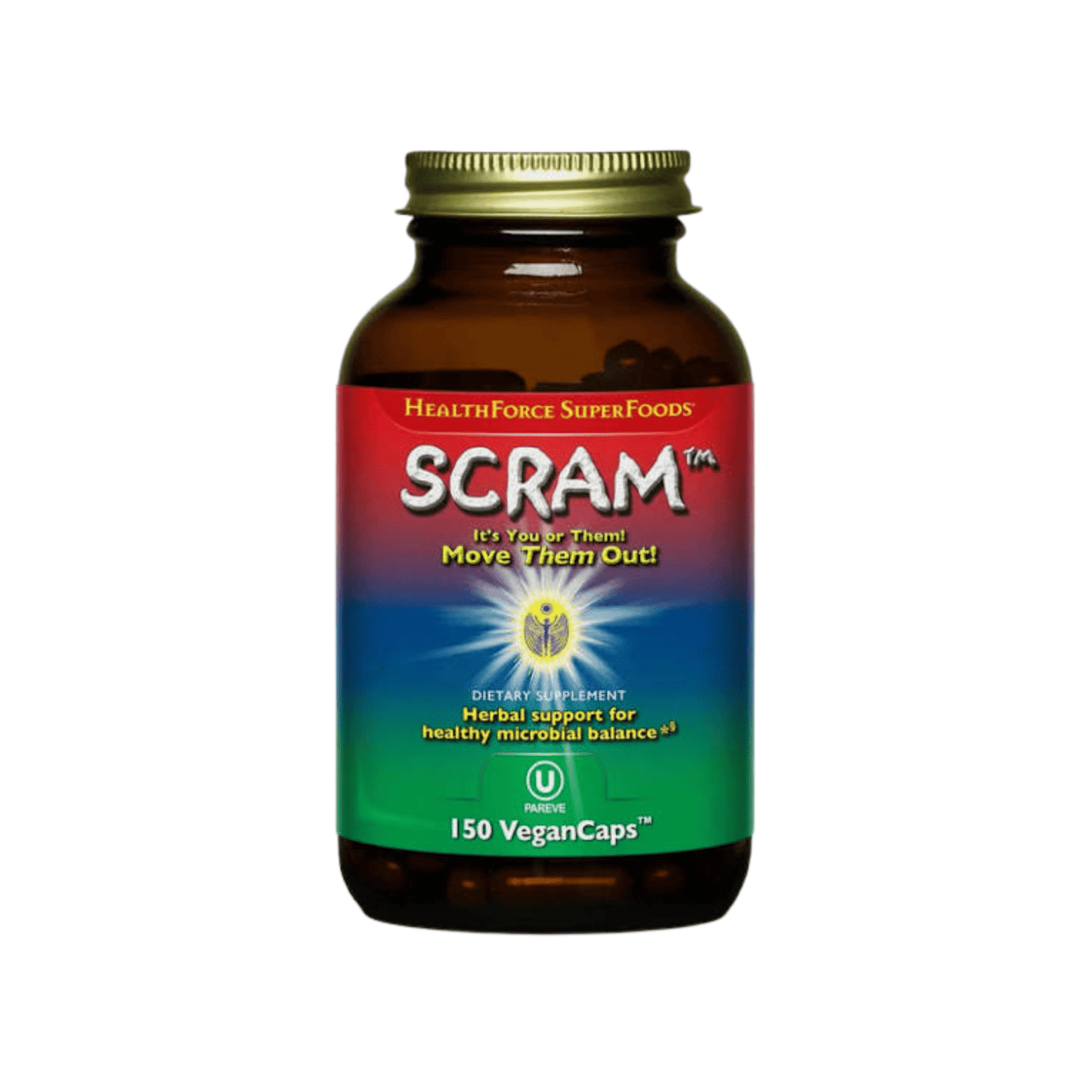 HealthForce Scram 150ct – Herbal Cleanse & Detox Support - Wellness Overstock