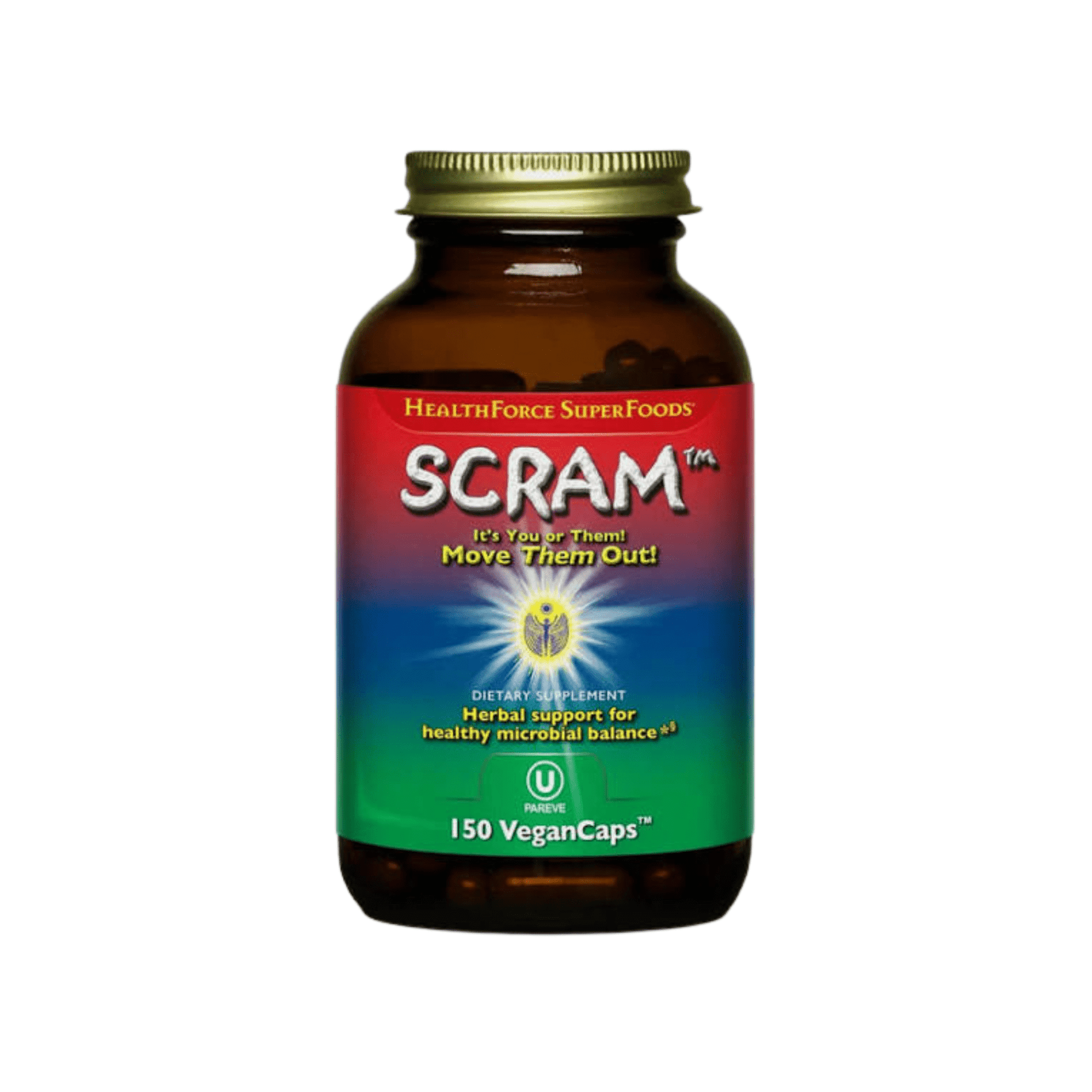 HealthForce Scram 150ct – Herbal Cleanse & Detox Support - Wellness Overstock