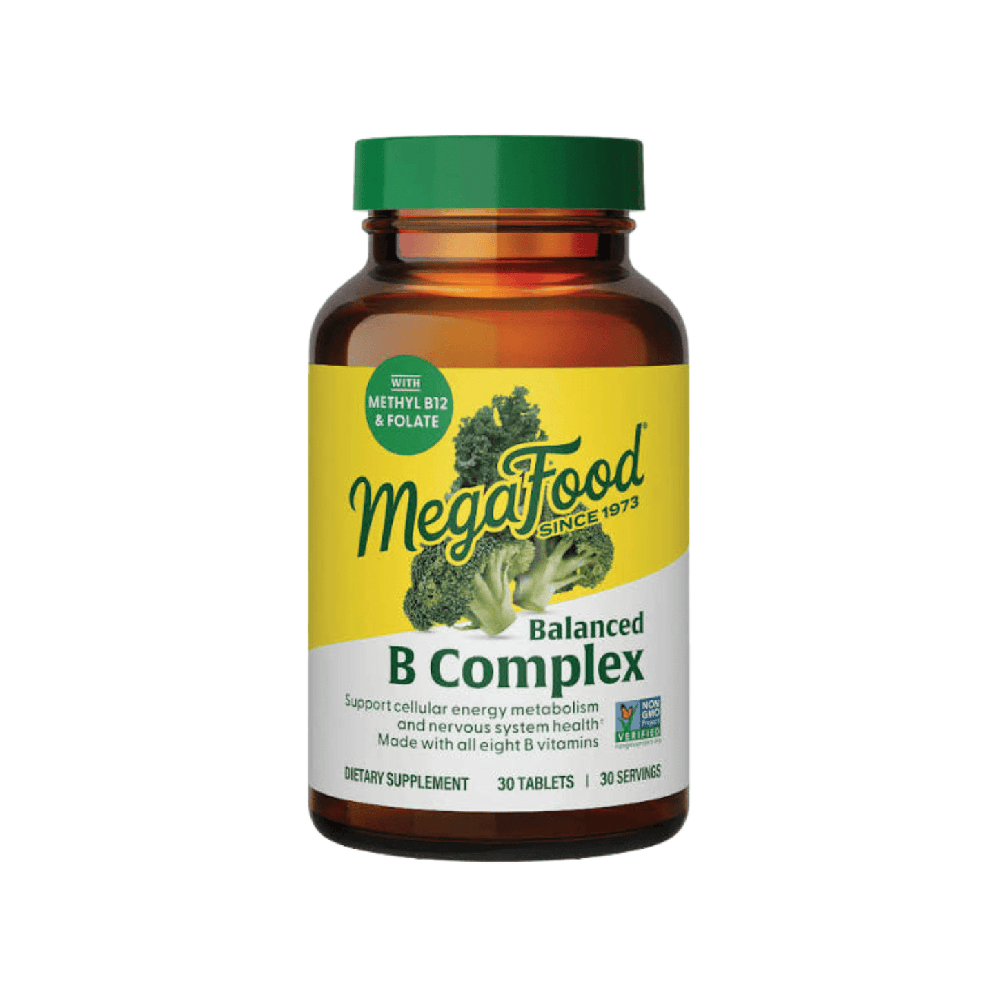 MegaFood Balanced B Complex 60ct – Energy, Stress & Metabolism Support - Wellness Overstock