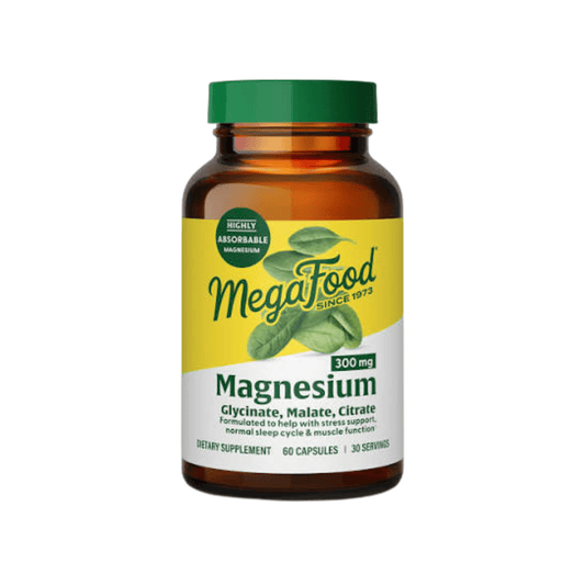 MegaFood Magnesium 300mg 60ct – Stress, Sleep & Muscle Support - Wellness Overstock